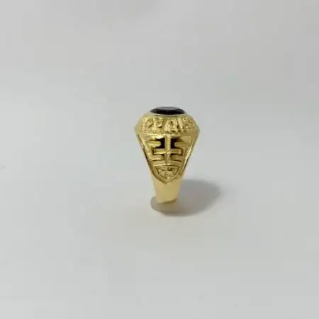 アクセサリー 指輪 (鋳造)K18YG オニキス サイズ 12号【配送不可地域：沖縄県】【1769133】