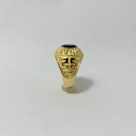アクセサリー 指輪 (鋳造)K18YG オニキス サイズ15号【配送不可地域：沖縄県】【1769177】