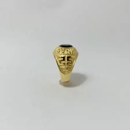 アクセサリー 指輪 (鋳造)K18YG オニキス サイズ 17号【配送不可地域：沖縄県】【1769192】