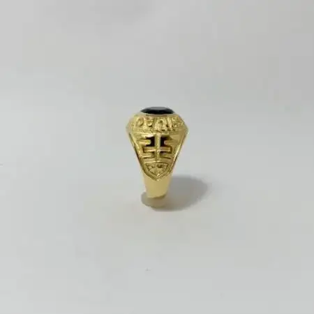 アクセサリー 指輪 (鋳造)K18YG オニキス サイズ 19号【配送不可地域：沖縄県】【1769255】