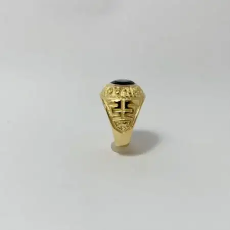 アクセサリー 指輪 (鋳造)K18YG オニキス サイズ 22号【配送不可地域：沖縄県】【1769338】