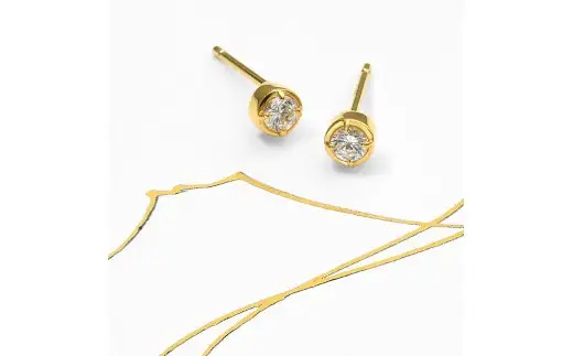 K18 0.2ct ダイヤモンド富士ピアス 41-3230 ピアス  ジュエリー 贈り物 ギフト プレゼント