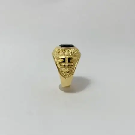 アクセサリー 指輪 (鋳造)K18YG オニキス サイズ 28号【配送不可地域：沖縄県】【1769388】