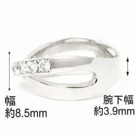 【サイズ:6号】Pt900ダイヤ0.3ctクロスデザインリング R4136DI-P【配送不可地域：離島・沖縄県】【1747996】
