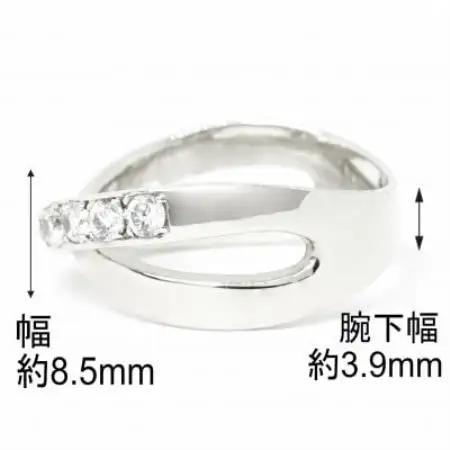 【サイズ:11号】Pt900ダイヤ0.3ctクロスデザインリング R4136DI-P【配送不可地域：離島・沖縄県】【1764673】