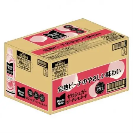 ミニッツメイドゼロシュガーピーチレモネード600ml24本【1776384】