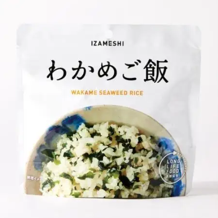 長期保存食「IZAMESHI(イザメシ)」わかめご飯 48個セット(1ケース)5年保存 アルファ化米【1740974】