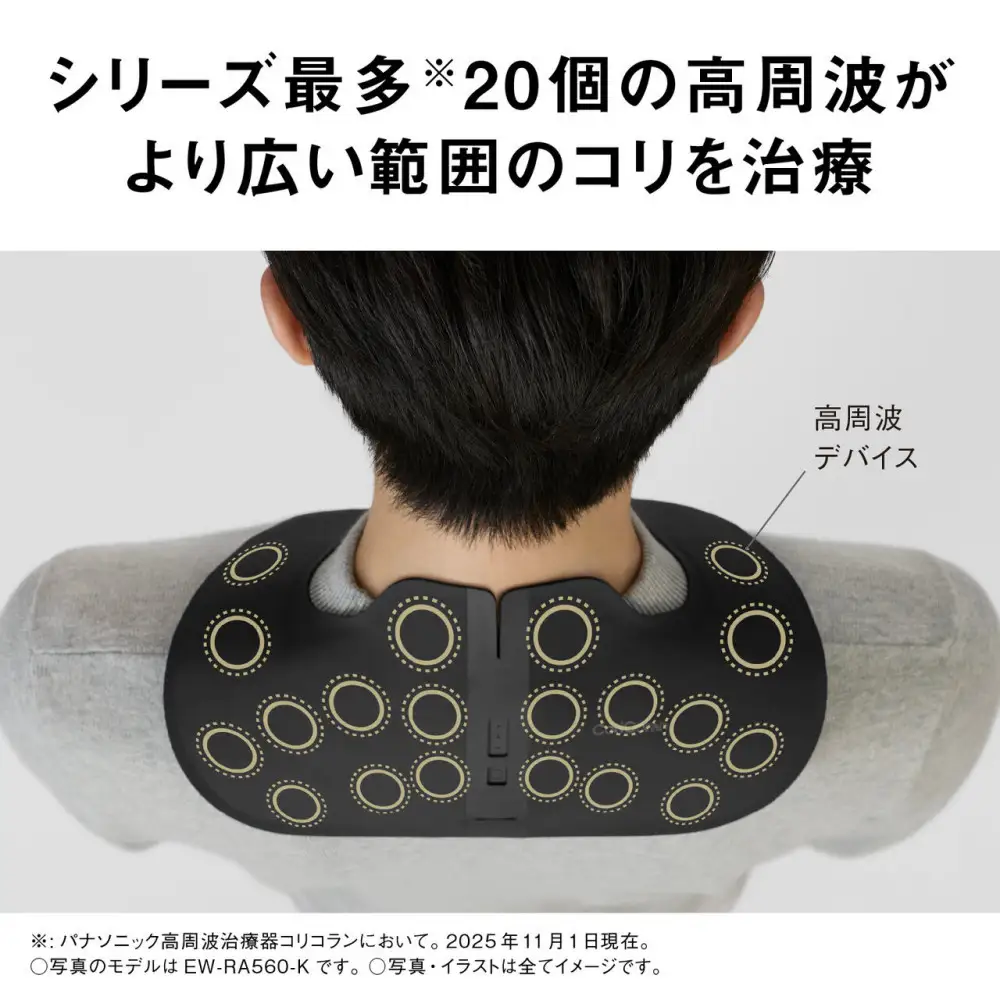 パナソニック 高周波治療器コリコランワイド3D（肩専用）EW-RA560-H グレージュ