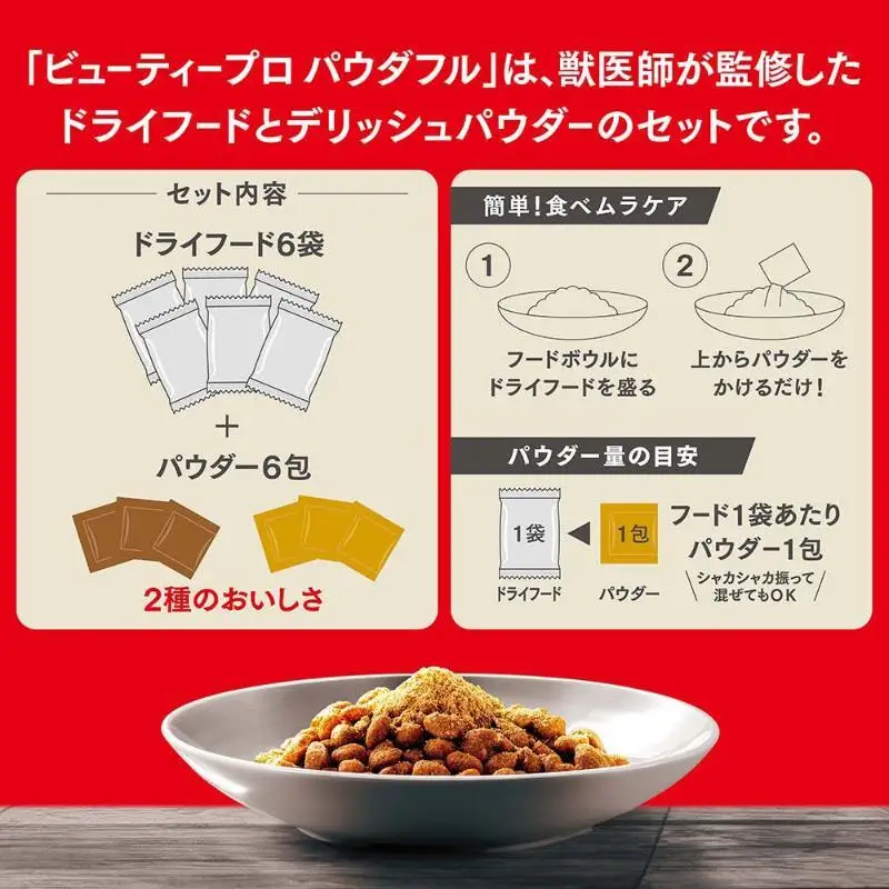 ビューティープロ ドッグ パウダフル 成犬用 ビーフ味・チーズ味パウダー付き 1.836kg ケース販売 ペットフード 犬 愛犬 ペット ペット用品 犬用 愛犬用 ごはん 静岡 袋井市