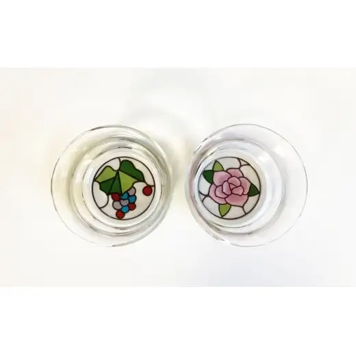 有田焼ペアロックグラス（ビートロ葡萄&ビートロバラ）【東洋セラミックス】グラス ワイン コップ 酒 酒器 ウイスキー 日本酒 おしゃれ  食器 セット 調理器具 ギフト 薔薇 バラ 葡萄 ぶどう ギフト ペア プレゼント au058