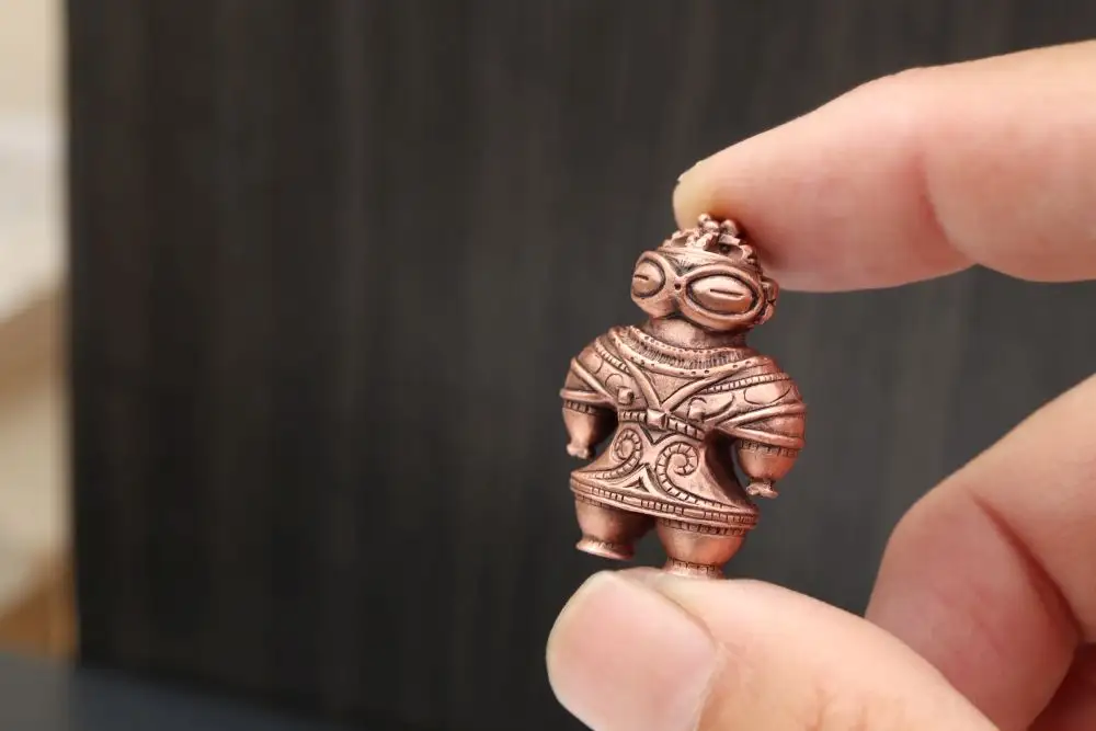 【縄文アクセサリーDo_goods】純銅製 初代ミニ遮光器土偶のネックレス&ミニオブジェ 659-159 [5839-2351]