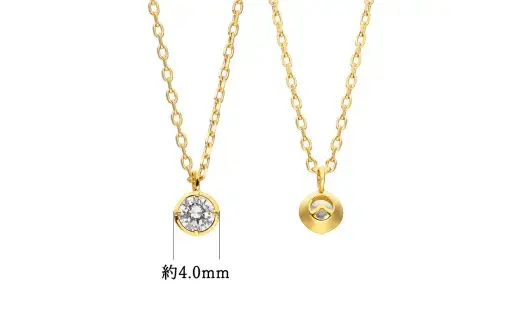 K18 0.1ct ダイヤモンド富士ネックレス 60-8981  ネックレス ジュエリー 贈り物 ギフト プレゼント