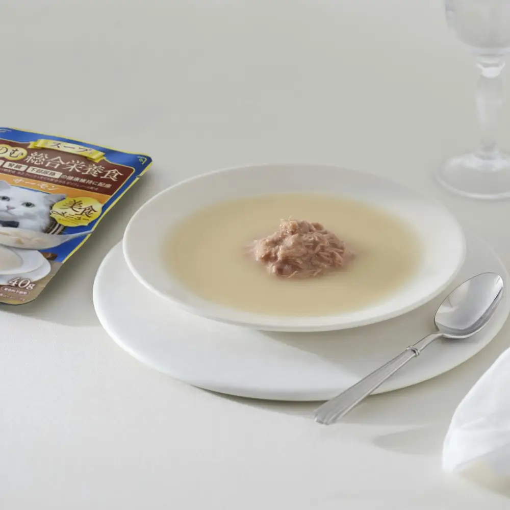 キャットフード 美食メニュー スープ サーモン   P-40SS×12P
