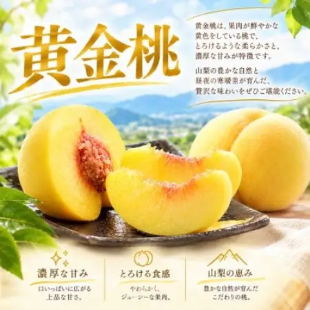 【先行受付 2027年発送】山梨市産　黄金桃　約2kg(5～8玉)【配送不可地域：離島】【1788424】