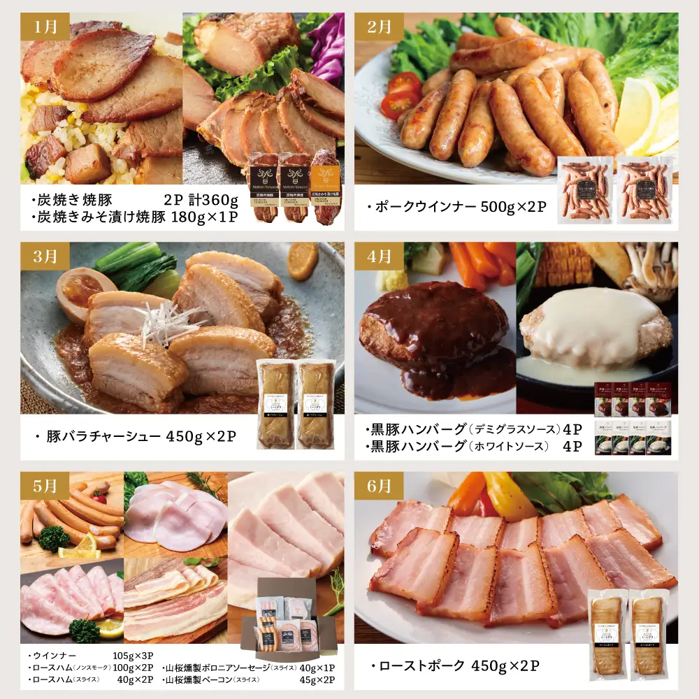 ［定期便 全12回］ハム・ソーセージ＆お肉のお惣菜 定期便〈マイスター山野井〉 ハンバーグ 焼豚 ウインナー セット