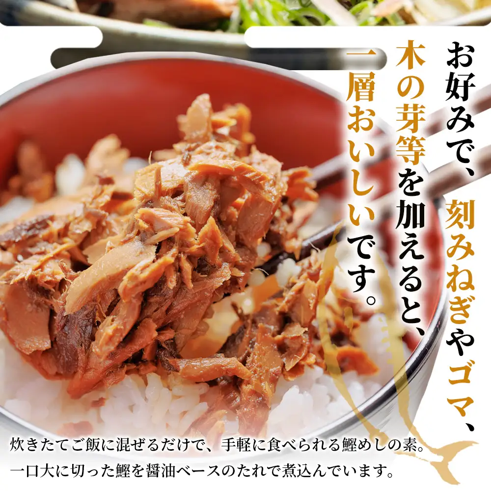 【３回定期便】鰹めしの素（2合） ８袋 かつおめし Wtr-0064