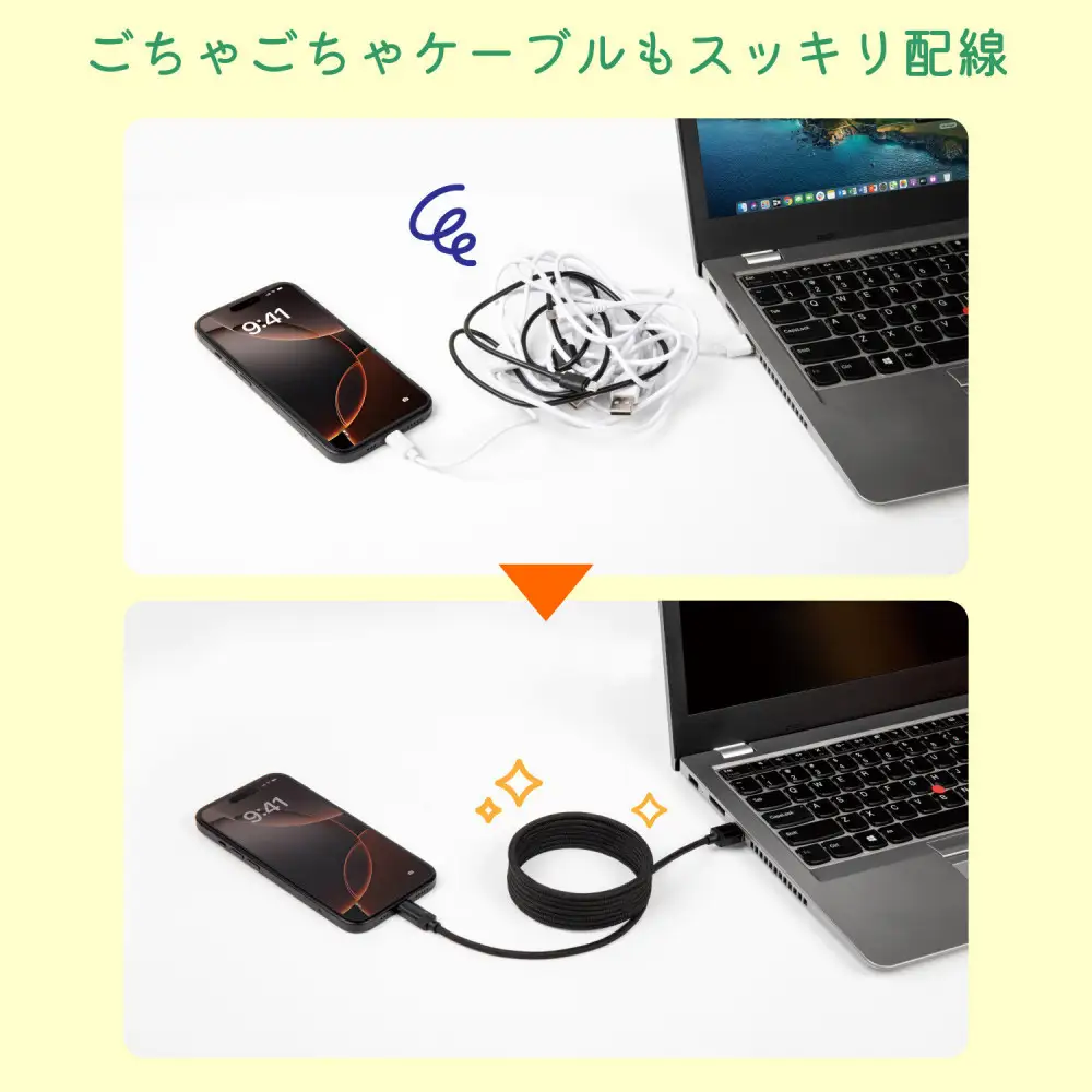 ラウンド A & C to C WH 1m MCA-ACC1060(WH)