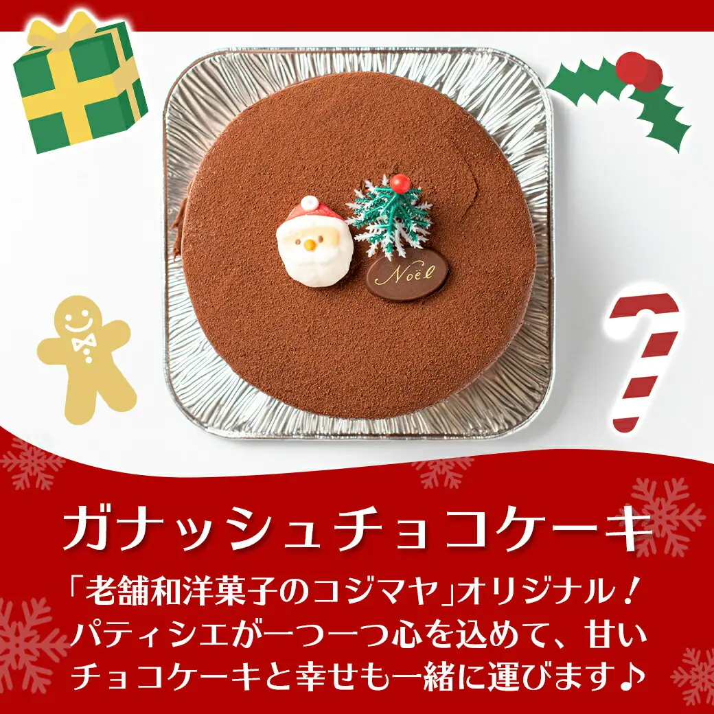  【☆クリスマス☆】メリクリ♪九州産ひな鶏スモークチキン＆ガナッシュチョコケーキ ≪12月16日～23日お届け≫〔15-056-Xmas〕_(都城市) 