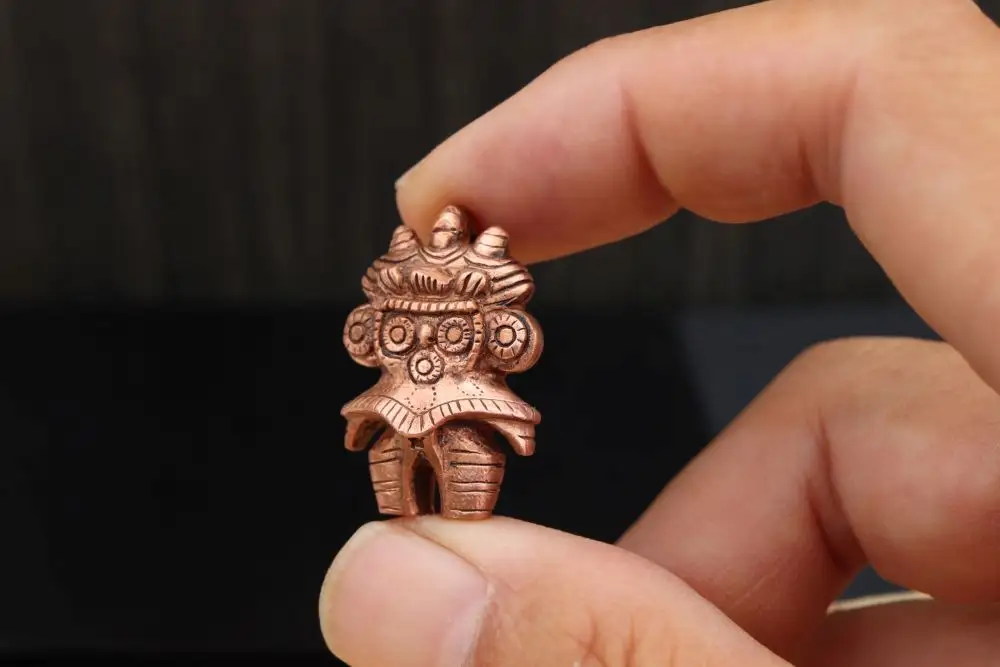 　【縄文アクセサリーDo_goods】純銅製 みみずく土偶のネックレス　700-107　  [5839-2358]