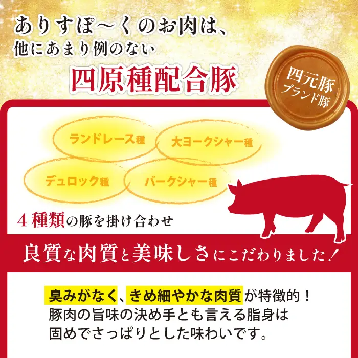 【2027年2月発送】国産 四元豚 豚ロース スライス 500g｜ 真空パック お試し用 「ありすぽーく」