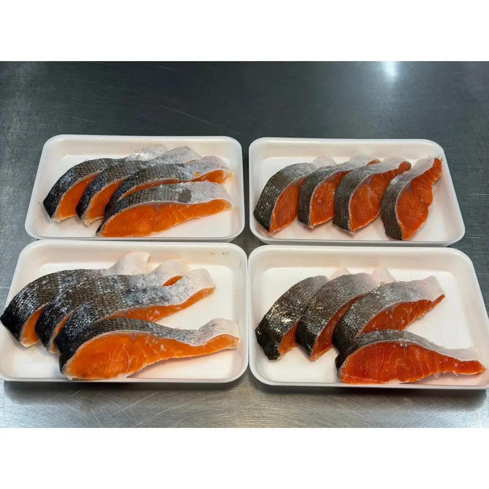 紅鮭＆銀鮭 食べ比べセット（各8切れ・総量約1.3kg）