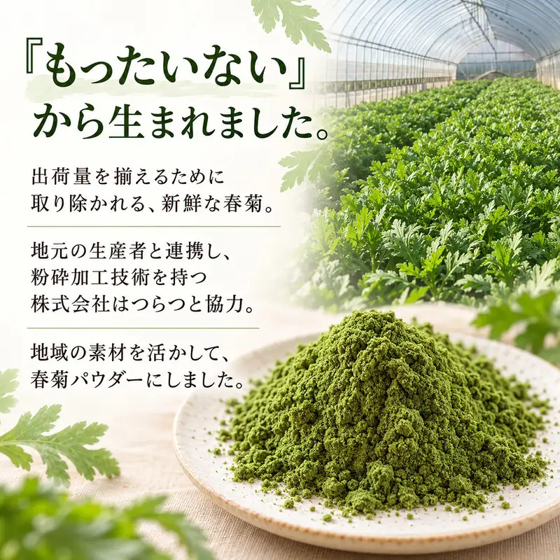 春菊パウダー 計120g 2個セット 野菜パウダー 春菊粉末 しゅんぎく 料理素材 お菓子作り パン作り スープや生地への混ぜ込みに