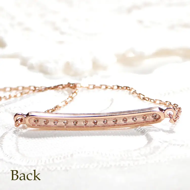 ネックレス レディース K18PG ピンクゴールド ダイヤモンド 0.13ct【 f182-k18pg 】