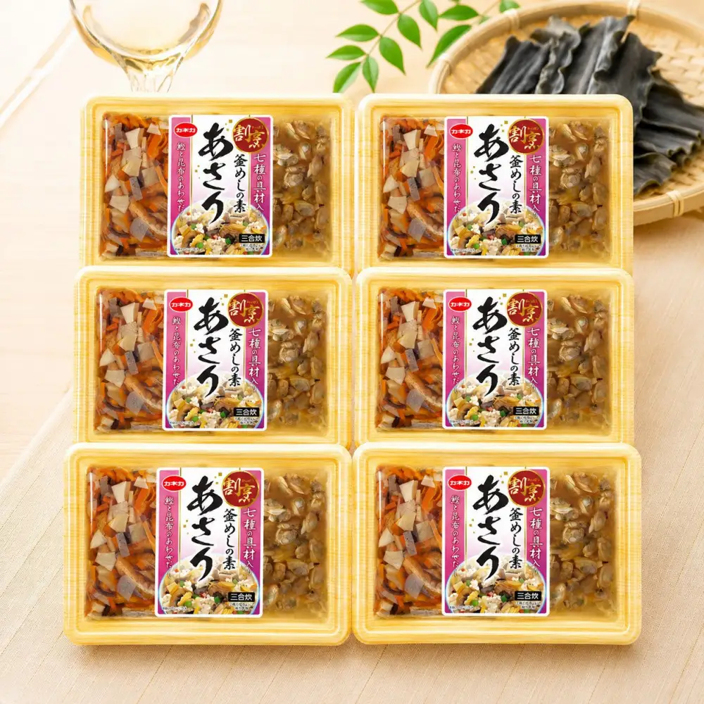 イチビキ「カネカ食品」 割烹窯めしの素　あさり 2合用（348g）×6個セット 家庭で簡単 炊き込みご飯の素 炊飯器で簡単 お弁当 レトルト お手軽 簡単調理 時短