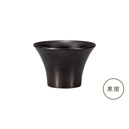 とりどり　ぐいのみ　黒摺 山中漆器 伝統工芸 工芸品 木製 漆塗 国産 日本製 F6P-3267