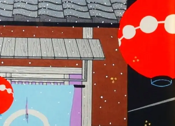 【芸艸堂】加藤晃秀 木版画「雪路地」（額付）