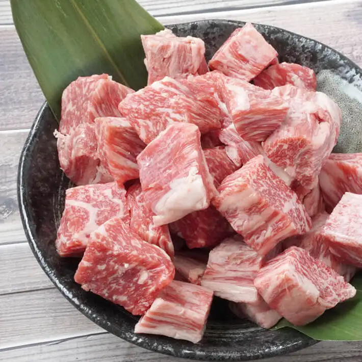 淡路牛 ロース サイコロステーキ　500g（250ｇ×2パック）サイコロステーキ