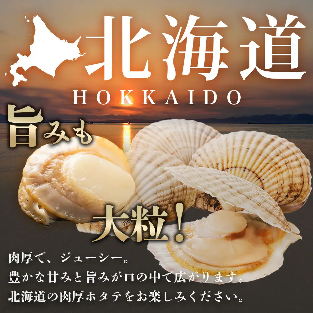 ボイル ほたて 1kg 2Lサイズ ホタテ 帆立 北海道 3368