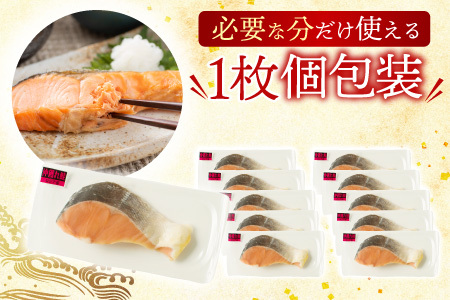 天然沖獲れ鮭1切×10P(約1kg) B-14062