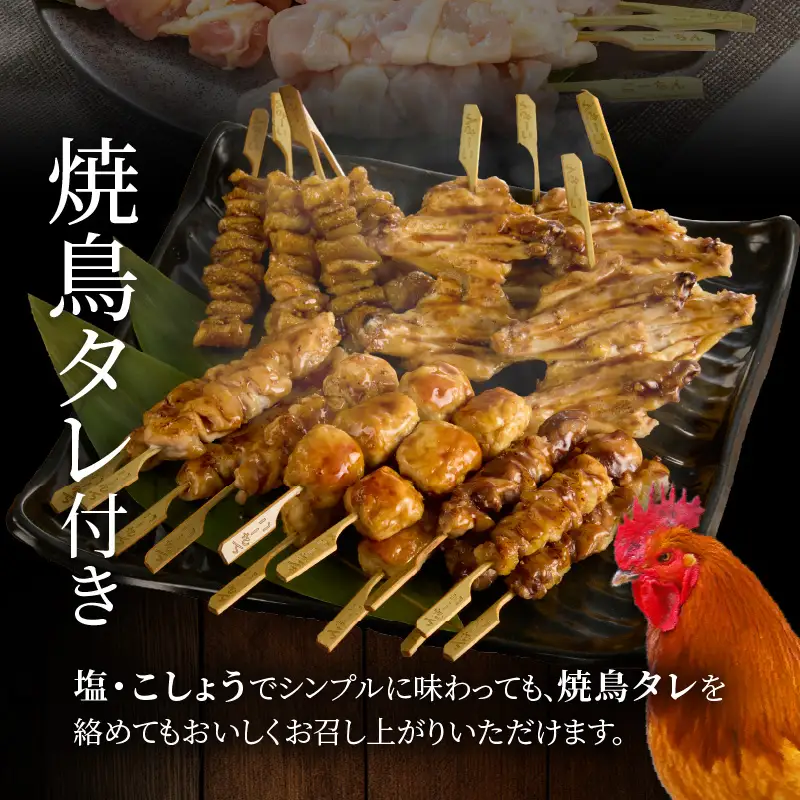 名古屋コーチン焼鳥 5種20本セット（もも・むね・手羽中・皮・つくね）[001T02]
