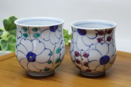 【伊万里焼】花小路睦セット 茶碗 湯飲み 032-H598