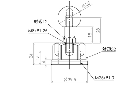 マルチマウントアームセットφ25-φ25　Kawasaki Ninja250(18'-20')，Ninja400(18'-20')，ZZR1400，ZX-14R他用 雑貨 日用品 バイク