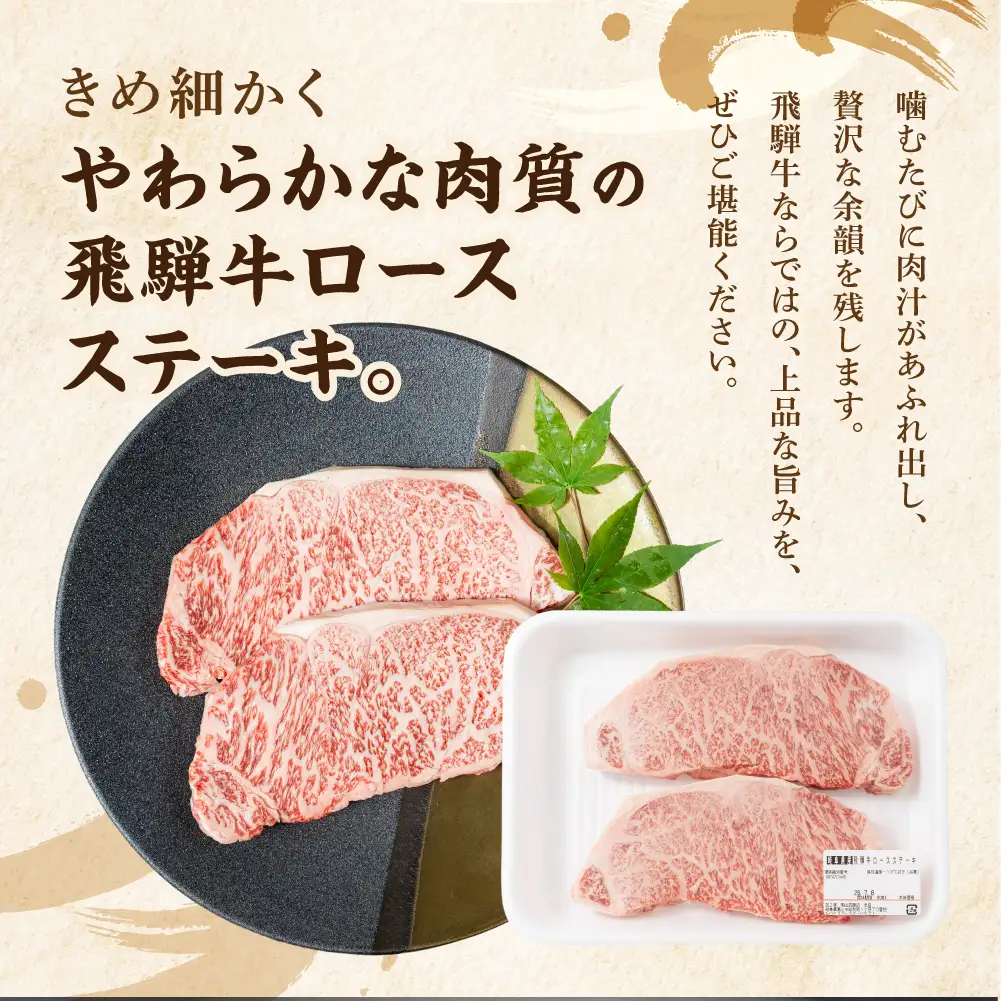 飛騨牛 ロースステーキ 200g×3枚 | 旨味を瞬間冷凍 黒毛和牛霜降り ステーキ 山武商店 LZ018VC13
