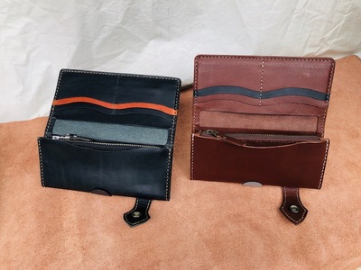 コンチョ付き長財布 手縫い レザー 115-N191