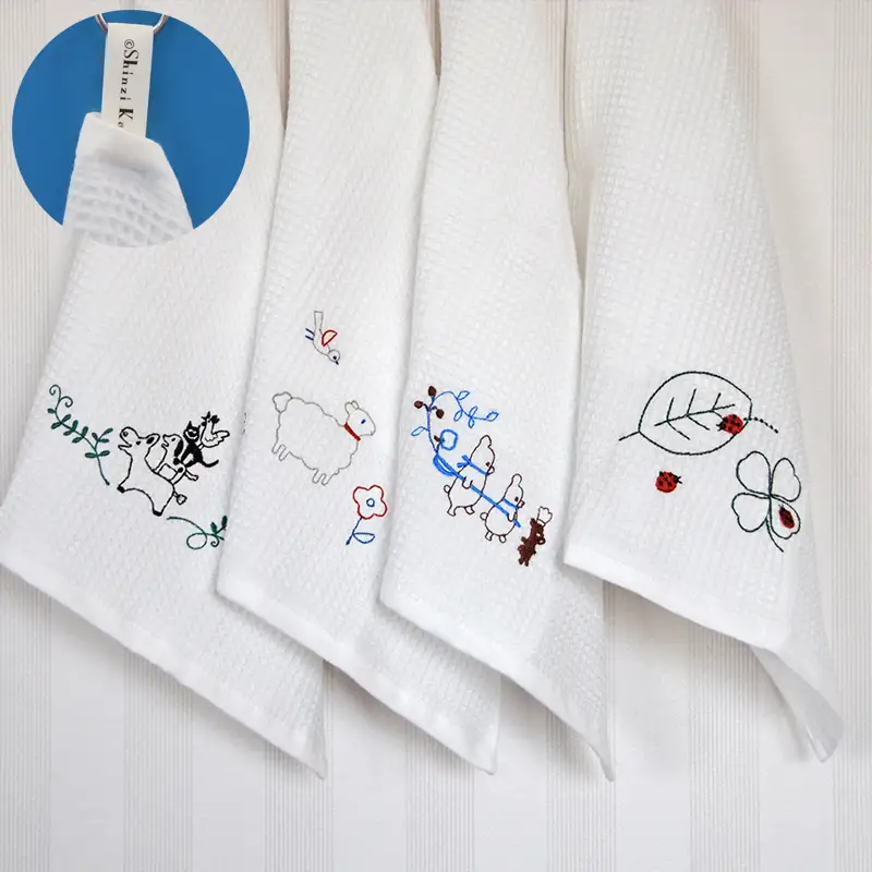 シンジカトウ「ふきぴか キッチンタオル（刺繍）」セット
