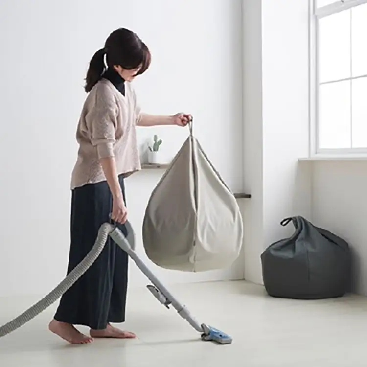 クッション ビーズクッション ハナロロ スタイリスオニオン 80L チャコールグレー 1個