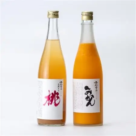 日本酒仕込みの果実酒　【鳳凰美田】　桃酒・みかん酒　四合瓶　2本セット【配送不可地域：離島】【1090924】