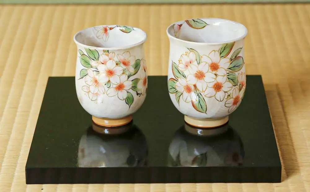 【陶あん】京焼・清水焼 夫婦ふくりん茶碗・ふくりん湯呑セット｜清水焼 食器 人気［ 京都 清水焼 京焼 陶芸 食器 人気 おすすめ カップ コップ 器 お取り寄せ 通販 送料無料 ふるさと納税 ］