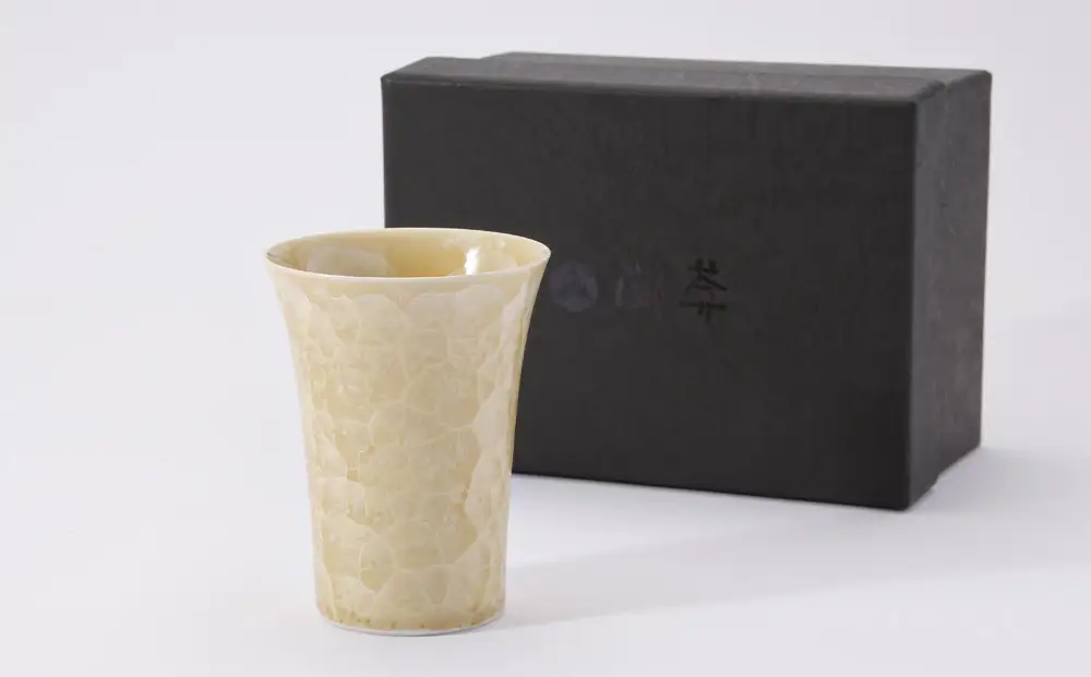 【陶あん】花結晶フリーカップ(金)｜清水焼 コップ 食器 人気［ 京都 清水焼 京焼 陶芸 食器 人気 おすすめ カップ コップ 器 お取り寄せ 通販 送料無料 ふるさと納税 ］