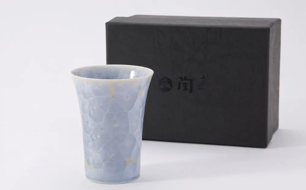 【陶あん】花結晶フリーカップ(銀藤)｜清水焼 コップ 食器 人気［ 京都 清水焼 京焼 陶芸 食器 人気 おすすめ カップ コップ 器 お取り寄せ 通販 送料無料 ふるさと納税 ］