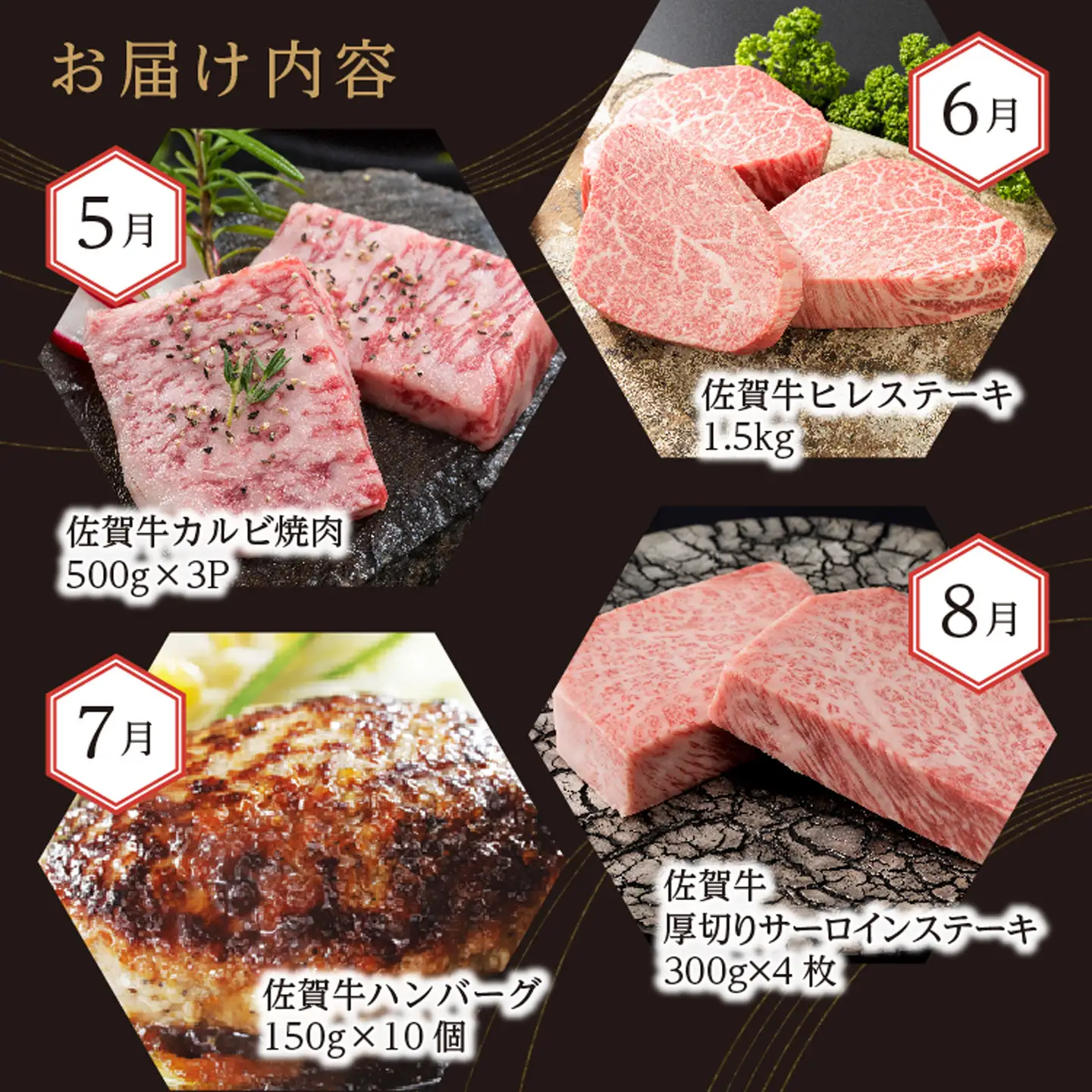 j-2【定期便12回】肉の定期便 極選佐賀牛 毎月配送 全12回