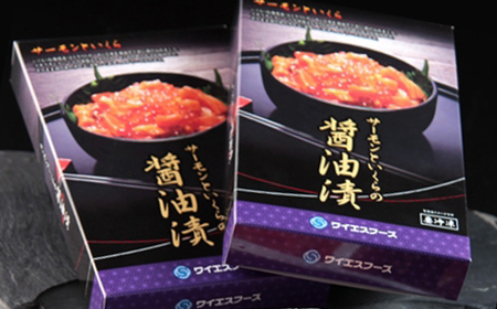 サーモンと いくらの醤油漬 約500g（250g×2パック） ＜ワイエスフーズ＞ いくら醤油漬け 海鮮丼 サケ さけ 鮭 いくら イクラ しょうゆ漬け 海産物 セット 森町 ふるさと納税 北海道 mr1-0425