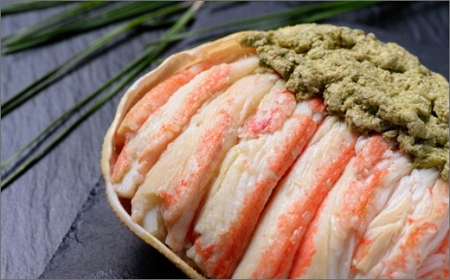 【蟹の匠 魚政】プレミアムズワイガニ甲羅盛り 蟹の漢船(おとこぶね) 特大 1個　(11月～12月発送)