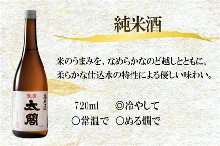 唐津地酒太閤 芳醇辛口 特別純米酒 720ml 2本/濃醇うま口 純米酒 720ml 1本(計3本) 日本酒ボリュームセットA-5