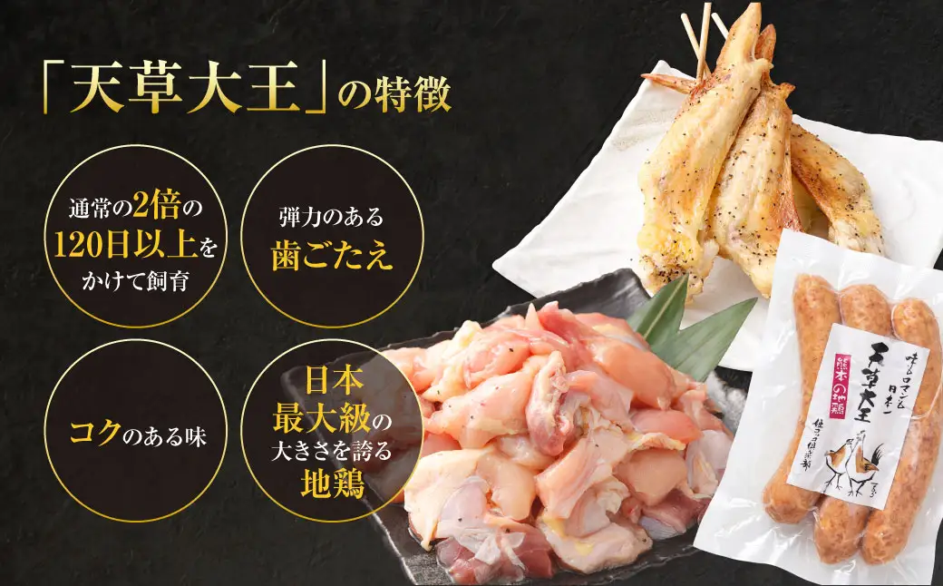 天草大王プレミアムバーベキューセット（小） 計3パック 天草大王 焼鳥 手羽先 串 ウインナー コロコロカット