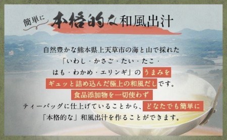 ＜ R8年熊本地震復興支援 ＞【天草の旨味】上天草の和風だし【添加物不使用】5点セット